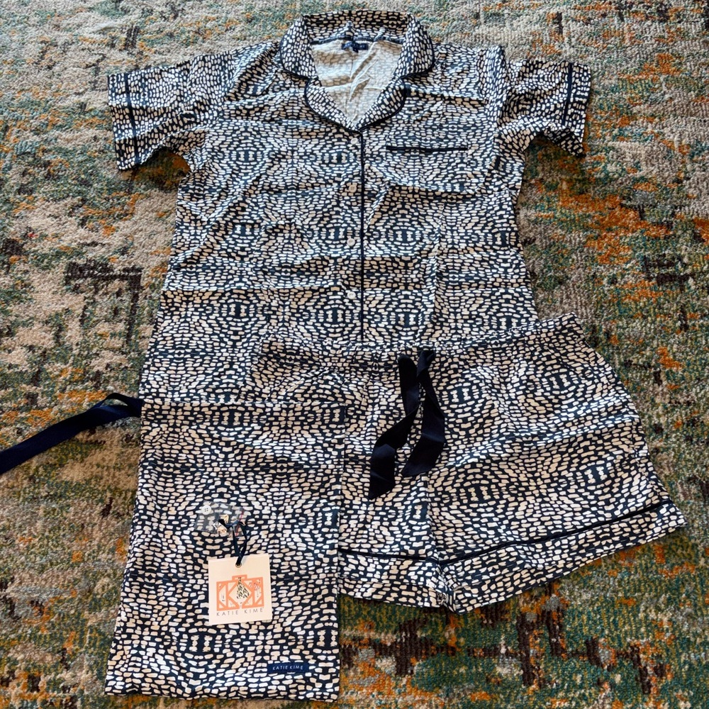 💎RARE💎🆕Premium Anthropologie-Katie Kime “Watermarks” Pajama Set, Size Large